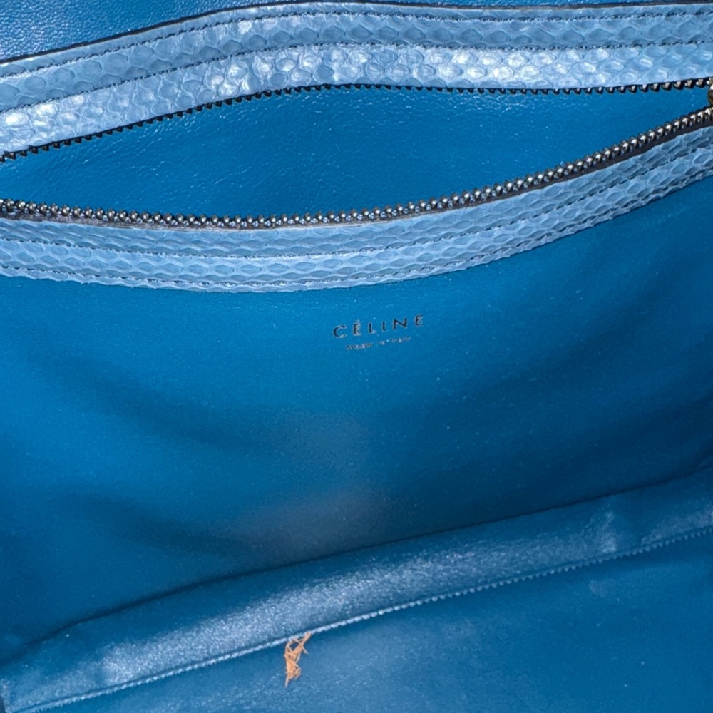 Celine Blue Python Luggage Tote - image 4